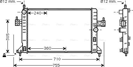 Ava Quality Cooling OL 2305 - Radiator, mühərrikin soyudulması furqanavto.az