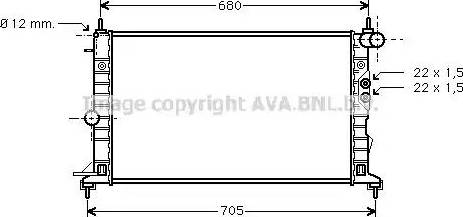 Ava Quality Cooling OL 2244 - Radiator, mühərrikin soyudulması furqanavto.az