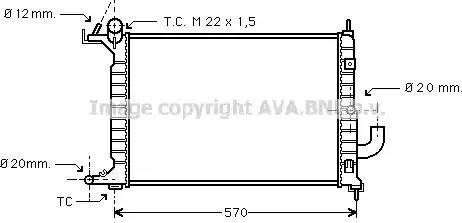 Ava Quality Cooling OL 2221 - Radiator, mühərrikin soyudulması furqanavto.az