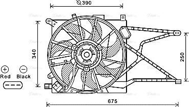 Ava Quality Cooling OL7596 - Fen, radiator furqanavto.az