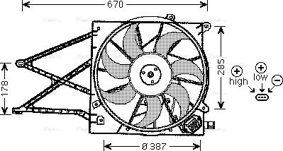 Ava Quality Cooling OL 7524 - Fen, radiator furqanavto.az