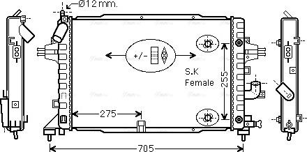 Ava Quality Cooling OLA2467 - Radiator, mühərrikin soyudulması furqanavto.az