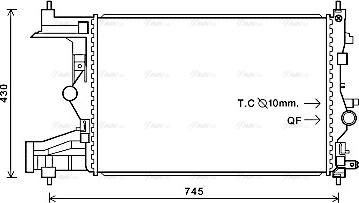 Ava Quality Cooling OLA2484 - Radiator, mühərrikin soyudulması furqanavto.az