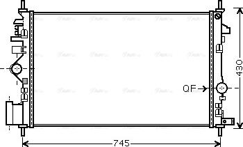 Ava Quality Cooling OLA2474 - Radiator, mühərrikin soyudulması furqanavto.az