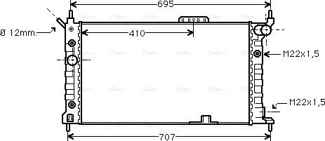 Ava Quality Cooling OLA2169 - Radiator, mühərrikin soyudulması furqanavto.az