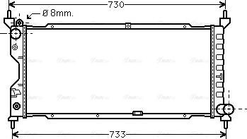 Ava Quality Cooling OLA2185 - Radiator, mühərrikin soyudulması furqanavto.az