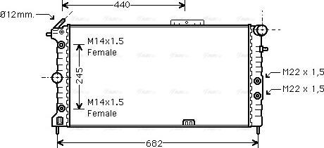 Ava Quality Cooling OLA2173 - Radiator, mühərrikin soyudulması furqanavto.az