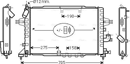 Ava Quality Cooling OLA2365 - Radiator, mühərrikin soyudulması furqanavto.az