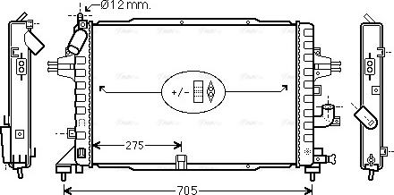 Ava Quality Cooling OLA2383 - Radiator, mühərrikin soyudulması furqanavto.az