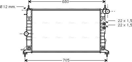 Ava Quality Cooling OLA2244 - Radiator, mühərrikin soyudulması furqanavto.az