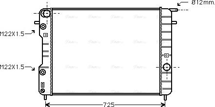 Ava Quality Cooling OLA2248 - Radiator, mühərrikin soyudulması furqanavto.az