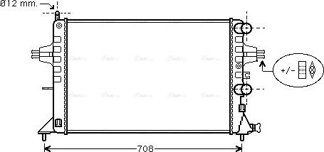 Ava Quality Cooling OLA2255 - Radiator, mühərrikin soyudulması furqanavto.az