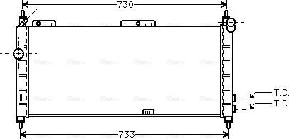 Ava Quality Cooling OLA2203 - Radiator, mühərrikin soyudulması furqanavto.az