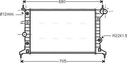 Ava Quality Cooling OLA2219 - Radiator, mühərrikin soyudulması furqanavto.az