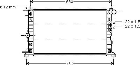 Ava Quality Cooling OLA2220 - Radiator, mühərrikin soyudulması furqanavto.az