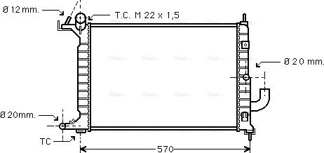 Ava Quality Cooling OLA2221 - Radiator, mühərrikin soyudulması furqanavto.az