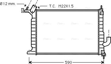 Ava Quality Cooling OLA2275 - Radiator, mühərrikin soyudulması furqanavto.az