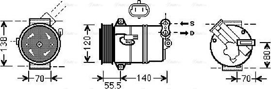 Ava Quality Cooling OLAK498 - Kompressor, kondisioner furqanavto.az