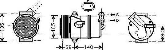 Ava Quality Cooling OLAK446 - Kompressor, kondisioner furqanavto.az