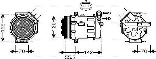 Ava Quality Cooling OL K447 - Kompressor, kondisioner furqanavto.az