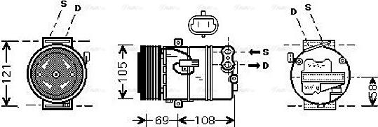 Ava Quality Cooling OL K438 - Kompressor, kondisioner furqanavto.az