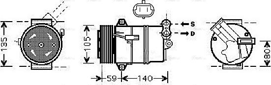 Ava Quality Cooling OLAK437 - Kompressor, kondisioner furqanavto.az