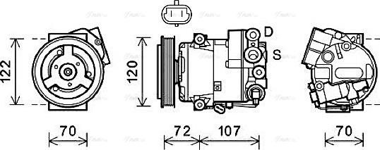 Ava Quality Cooling OLAK595 - Kompressor, kondisioner furqanavto.az