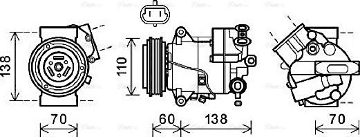 Ava Quality Cooling OLAK607 - Kompressor, kondisioner furqanavto.az