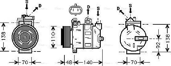 Ava Quality Cooling OLAK356 - Kompressor, kondisioner furqanavto.az