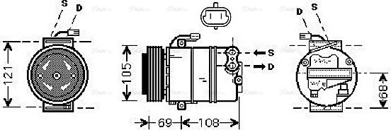 Ava Quality Cooling OLAK358 - Kompressor, kondisioner furqanavto.az