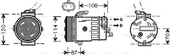 Ava Quality Cooling OLAK319 - Kompressor, kondisioner furqanavto.az