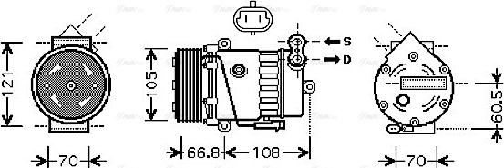 Ava Quality Cooling OLAK389 - Kompressor, kondisioner furqanavto.az