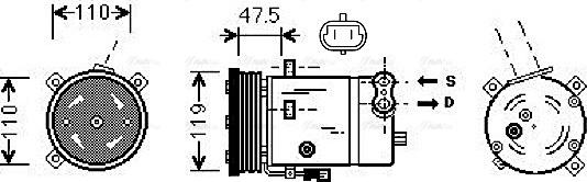 Ava Quality Cooling OLAK277 - Kompressor, kondisioner furqanavto.az