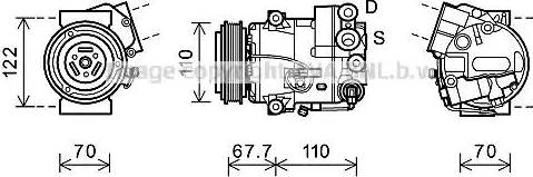 Ava Quality Cooling OLK608 - Kompressor, kondisioner furqanavto.az