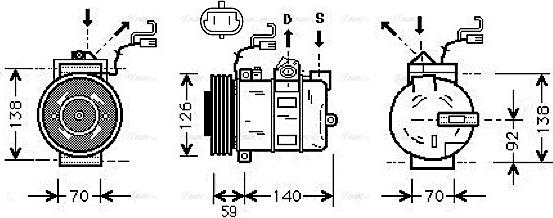 Ava Quality Cooling OL K327 - Kompressor, kondisioner furqanavto.az