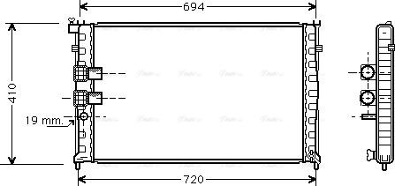 Ava Quality Cooling PE 2178 - Radiator, mühərrikin soyudulması furqanavto.az