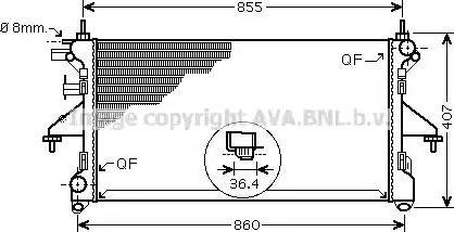 Ava Quality Cooling PE 2304 - Radiator, mühərrikin soyudulması furqanavto.az