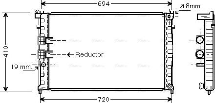 Ava Quality Cooling PE 2339 - Radiator, mühərrikin soyudulması furqanavto.az