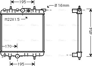 Ava Quality Cooling PE 2243 - Radiator, mühərrikin soyudulması furqanavto.az