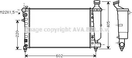 Ava Quality Cooling PE 2216 - Radiator, mühərrikin soyudulması furqanavto.az