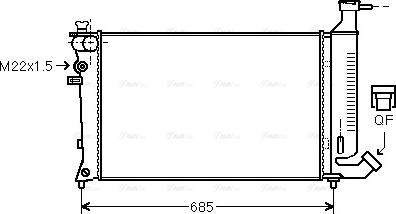 Ava Quality Cooling PEA2148 - Radiator, mühərrikin soyudulması furqanavto.az