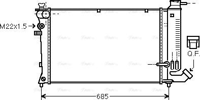 Ava Quality Cooling PEA2142 - Radiator, mühərrikin soyudulması furqanavto.az