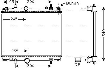 Ava Quality Cooling PEA2331 - Radiator, mühərrikin soyudulması furqanavto.az