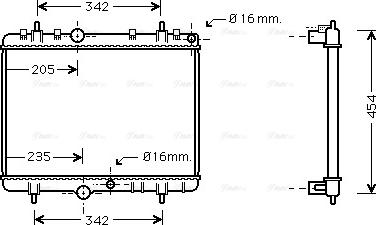 Ava Quality Cooling PEA2241 - Radiator, mühərrikin soyudulması furqanavto.az