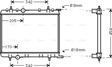 Ava Quality Cooling PEA2221 - Radiator, mühərrikin soyudulması furqanavto.az