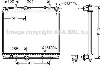 Ava Quality Cooling PEA2274 - Radiator, mühərrikin soyudulması furqanavto.az