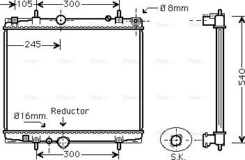 Ava Quality Cooling PEA2276 - Radiator, mühərrikin soyudulması furqanavto.az