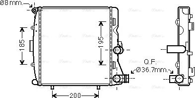 Ava Quality Cooling PR 2054 - Radiator, mühərrikin soyudulması furqanavto.az