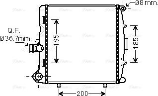 Ava Quality Cooling PR 2055 - Radiator, mühərrikin soyudulması furqanavto.az