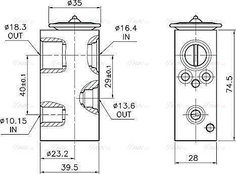 Ava Quality Cooling RT1683 - Genişləndirici klapan, kondisioner furqanavto.az